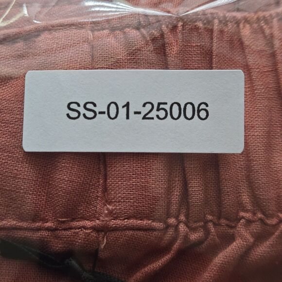 NWT Ava & Viv Linen-Blend Elastic-Waist Shorts. Coral. Pleated Front. Plus 1X - Picture 7 of 7